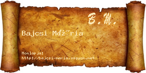 Bajcsi Mária névjegykártya