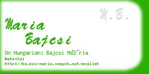 maria bajcsi business card